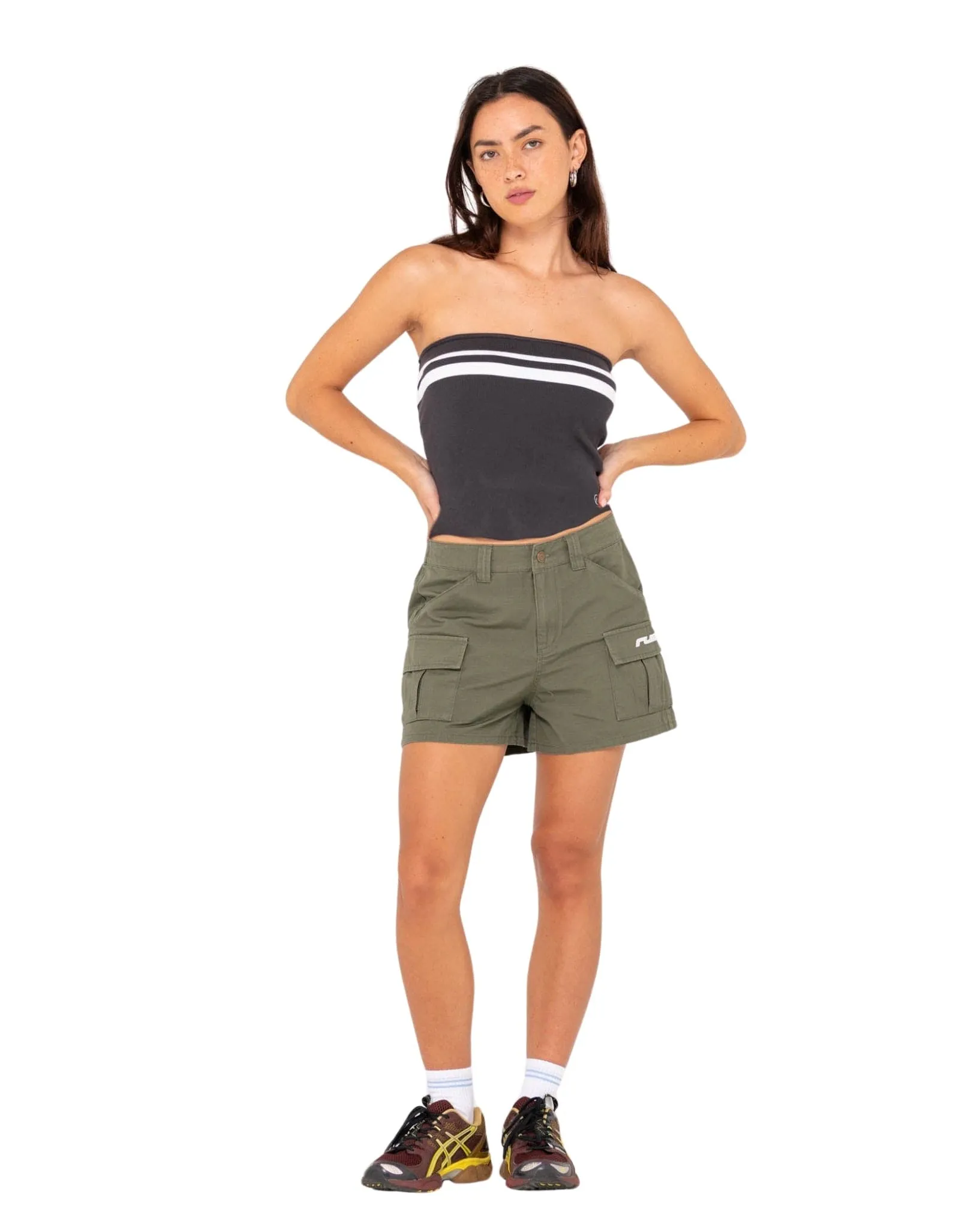 Amelia Strapless Contrast Knit Top
