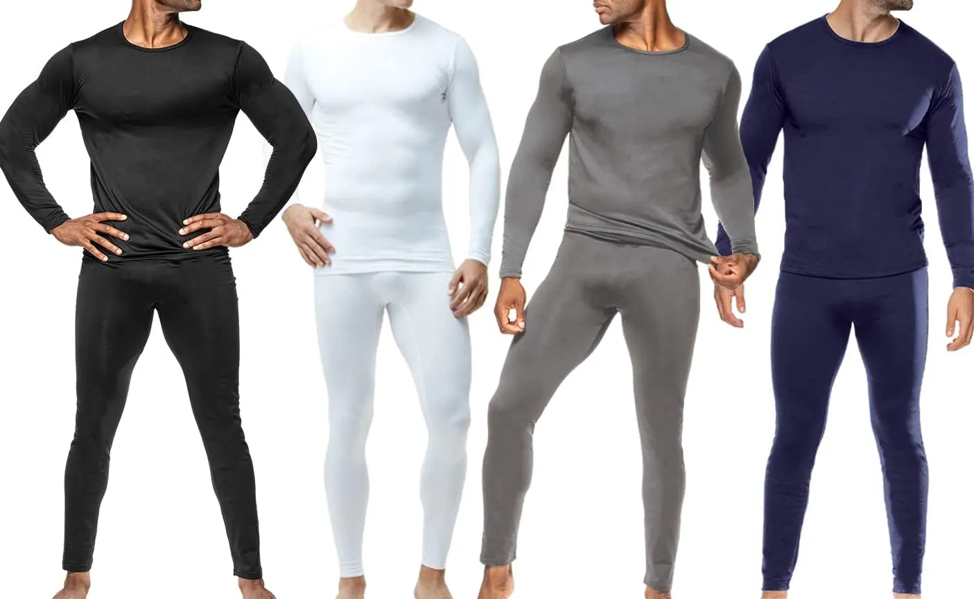 Body Glove 2 Piece Mens Fleece Lined Base layer Underwear Set, Warm Insulated Top & Bottom - Long Johns for Winter Baselayer