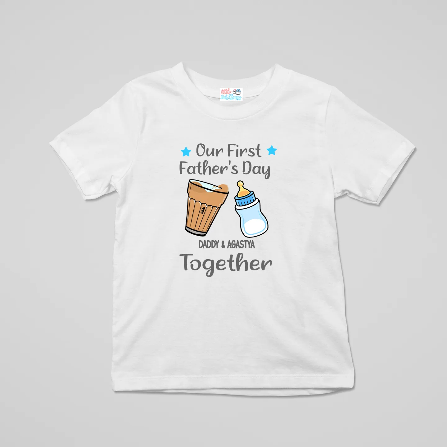 Chai & Milk Bottle First Fathers Day White