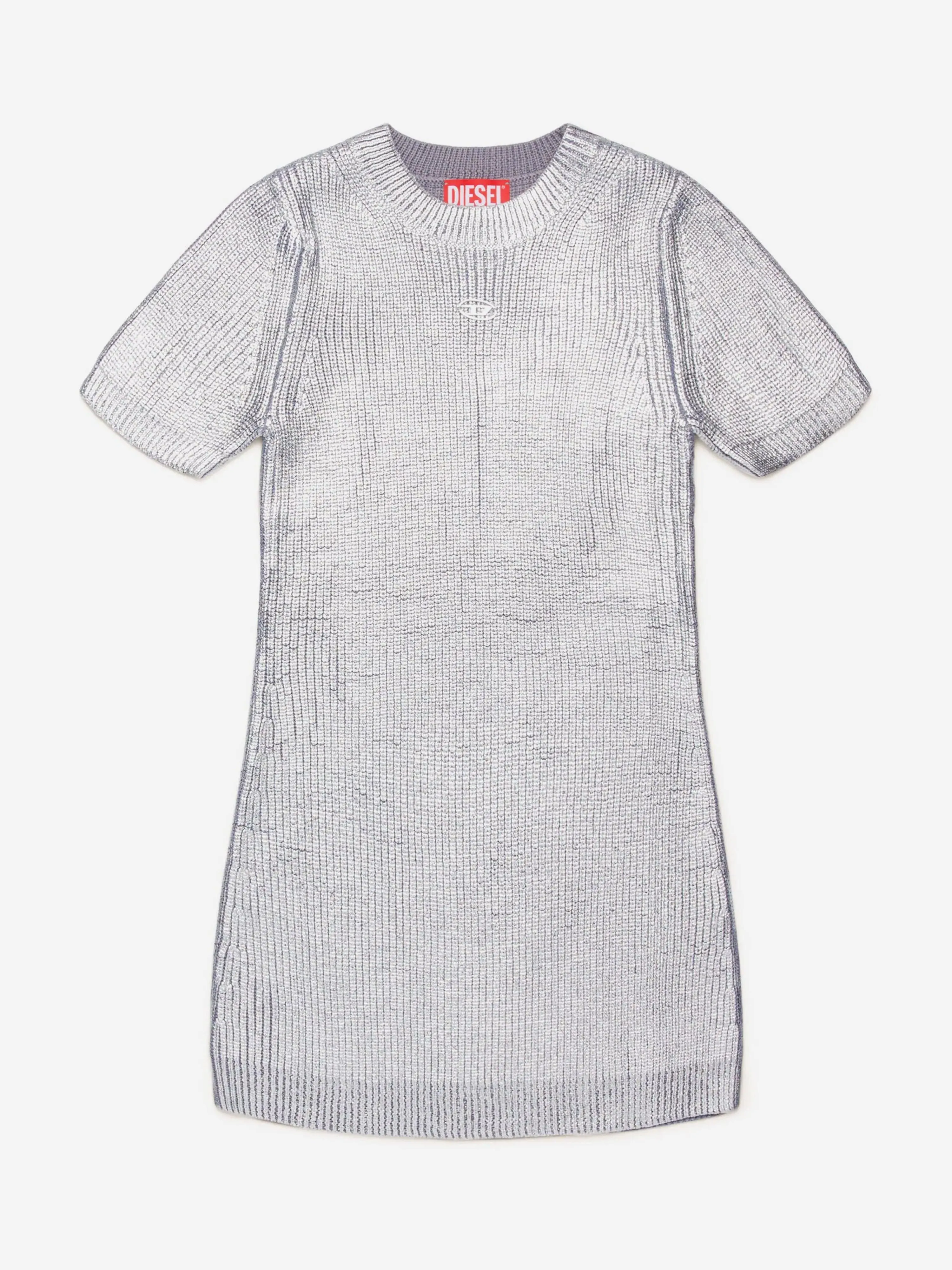 Diesel Girls Knitted Dress in Silver