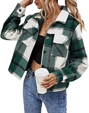 ForeMode Women Swing Double Breasted Wool Pea Coat with Belt Buckle Spring Mid-Long Long Sleeve Lapel Dresses Outwear