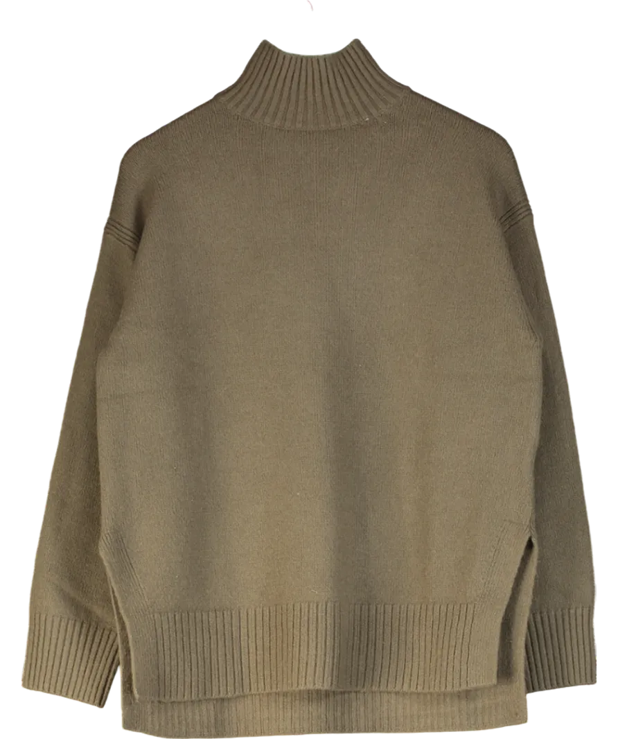 H&M Olive Green high Neck Jumper UK S