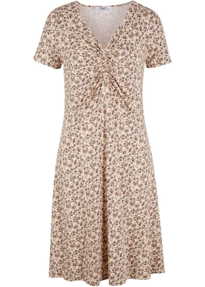Knitted dress knee-length short sleeves Bpc Bonprix Collection