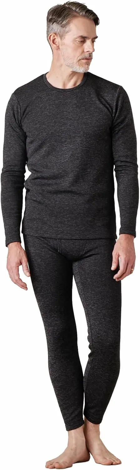 LAPASA Men's Thermal Underwear Set Soft Fleece Lined Long Johns Light/Mid/Heavy Weight Base Layer Top & Bottom M11/M24/M57