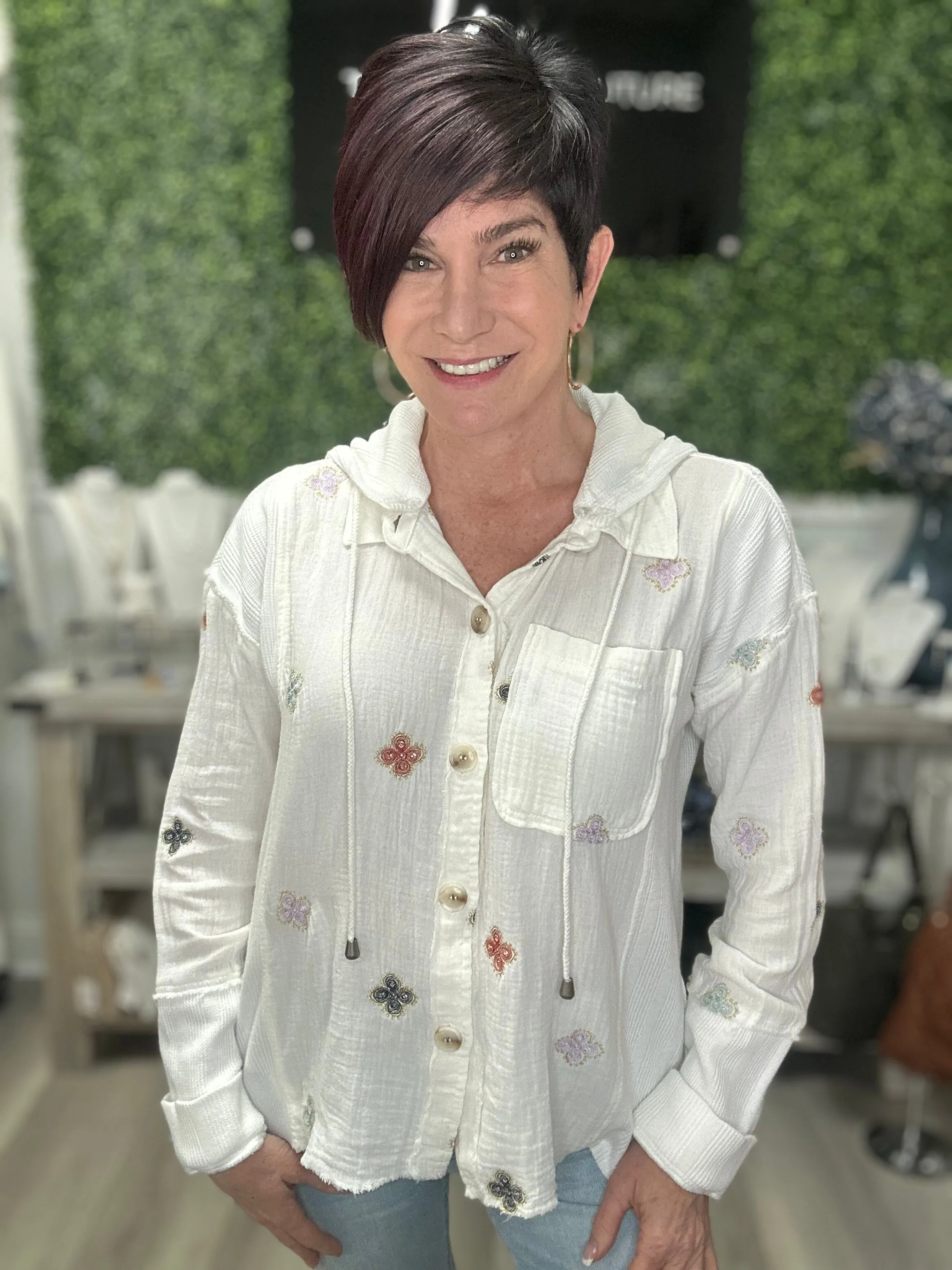 Lightweight Embroidered Top