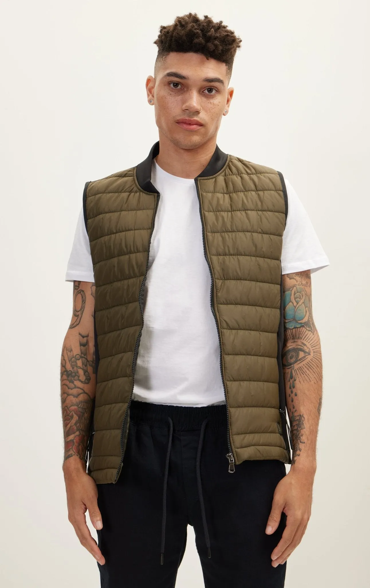 Lightweight Puffer Vest - Khaki