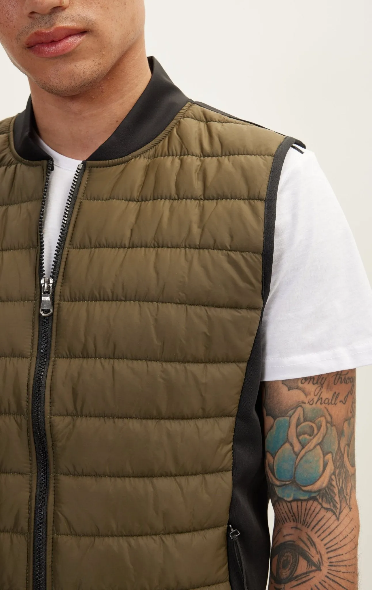 Lightweight Puffer Vest - Khaki