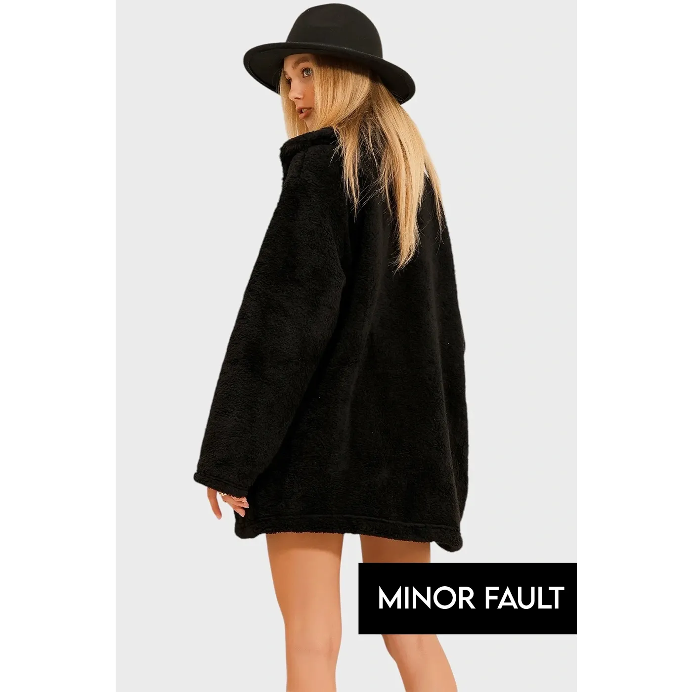 (Minor Fault) Black Teddy Coat Jacket