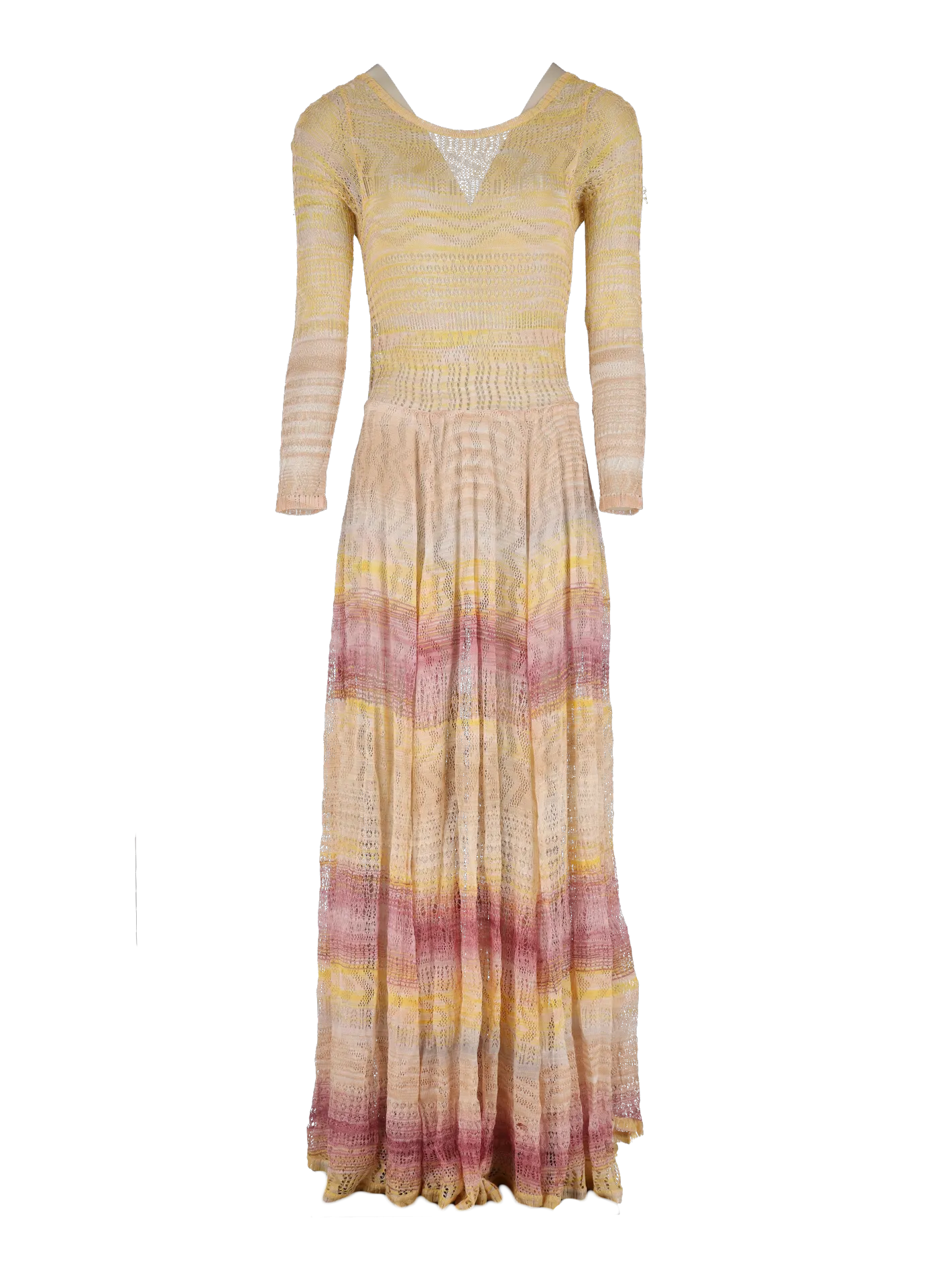 open-knit maxi dress