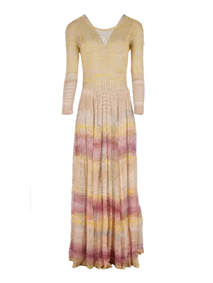 open-knit maxi dress