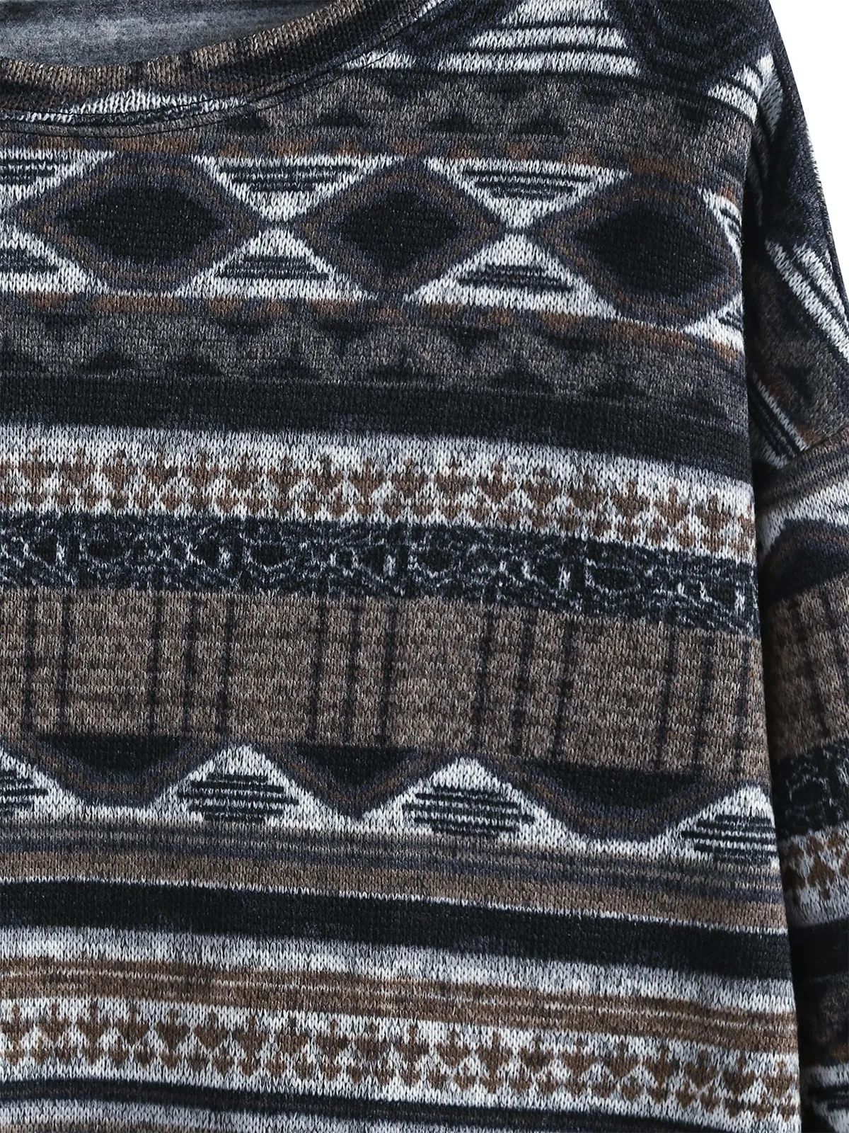 Tribal Pattern Knit Sweater