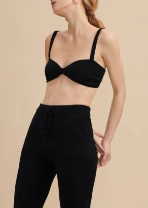 Vicia Cashmere Bralette - Black